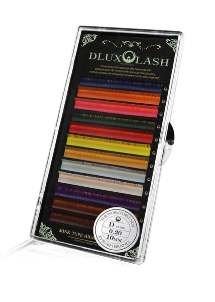 Dlux Colour Mink Lashes (12 Colors in a Tray) - Lash for Less